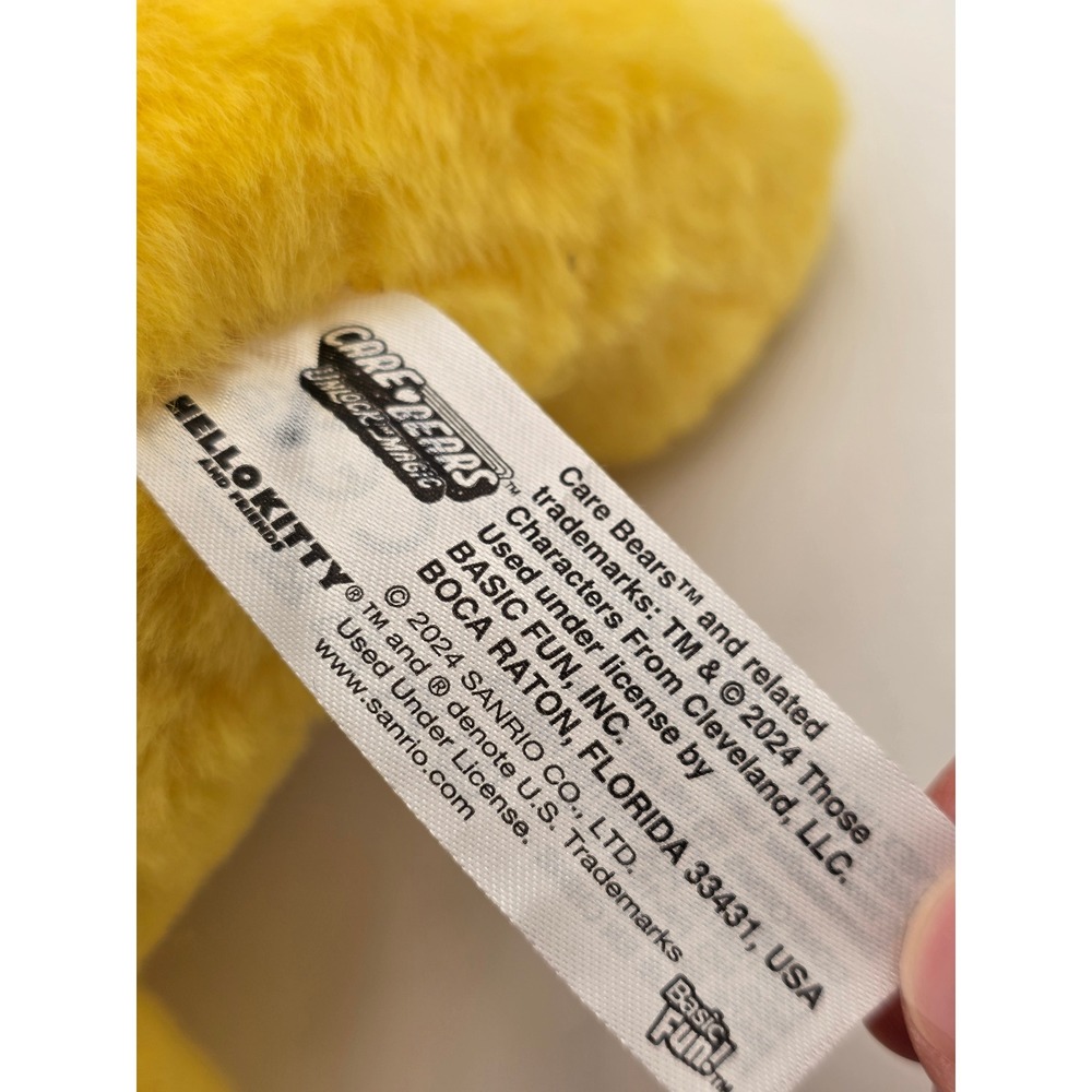 Hello Kitty x Care Bears Funshine Bear Plush Yellow Sanrio 2024 Basic Fun 10" - Picture 6 of 8